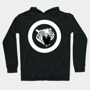 Roaring Tiger Line Drawing Hoodie